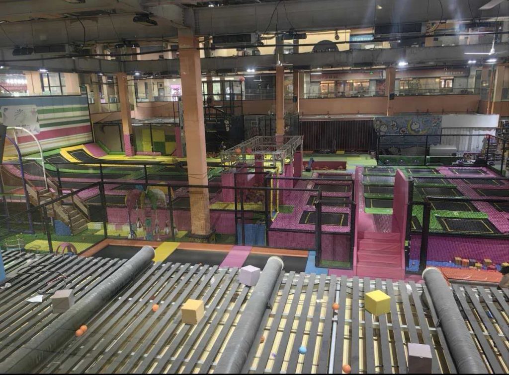 Trampoline & Rope Course Park - in operation