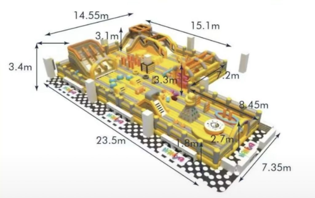 Inflatable bounce castle - detailed features