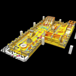 Inflatable bounce castle - in operation