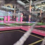 Trampoline & Rope Course Park - full setup overview