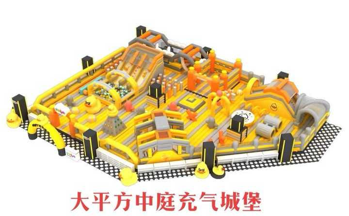 Inflatable bounce castle - side view