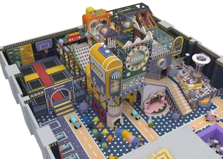 400㎡ Indoor Kids Playground - full setup overview
