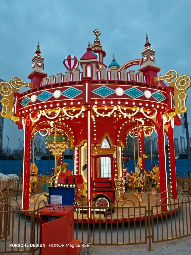 16-Seat Luxury Castle Carousel - in operation