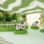 Indoor kids playground equipment Wizard of Oz farm theme cow family