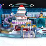 6-meter LE-ENJOY rocket ship indoor adventure playground equipment with spiral slide
