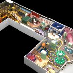 150m² shopping mall soft play equipment 3D layout design