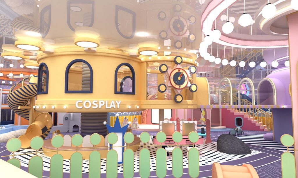 Shopping center kids playground COSPLAY building with compass decoration