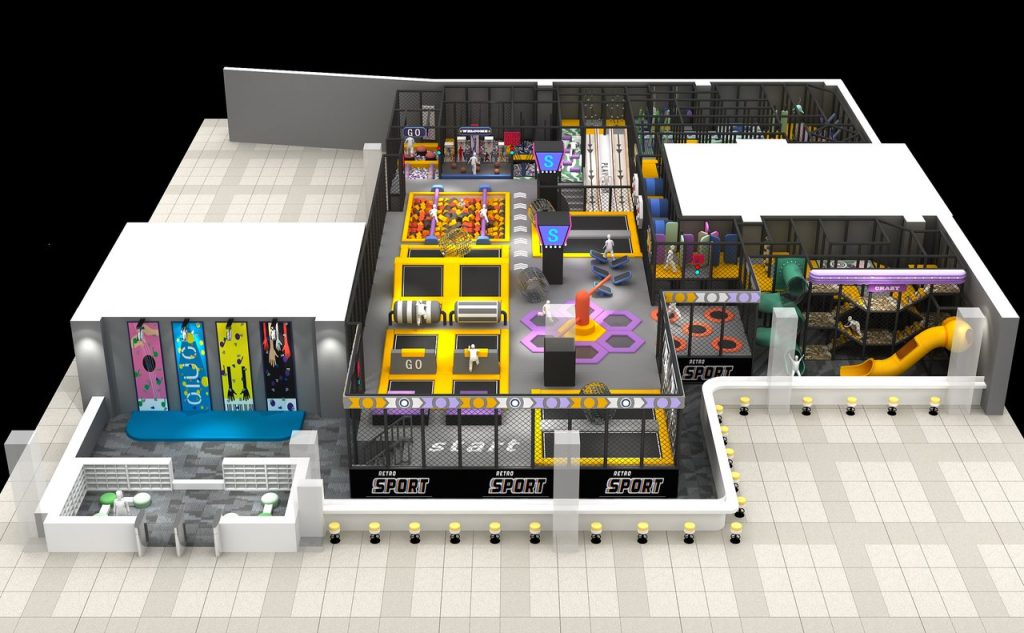 Indoor Sports Park Exterior Design - RETRO SPORT Entrance