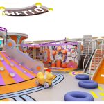 Playground slide climbing wall toy cars rope nets gear panels