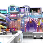 Space station playground entrance WELCOME capsule FUN logo 6m observation deck