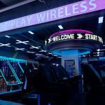Tide Play Wireless gaming area with neon lighting and gaming stations - GO2AMUSE