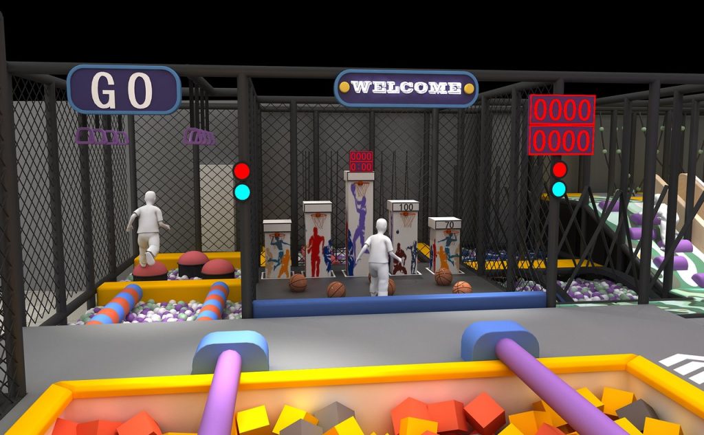 Basketball Interactive Zone - Indoor Sports Park Activity Area