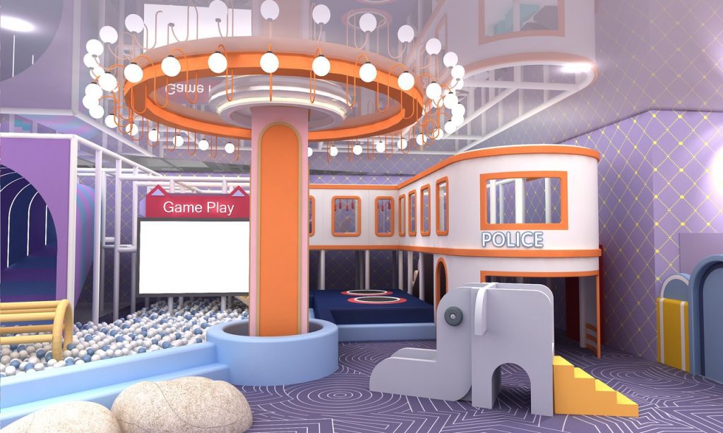 POLICE station role-play zone with Game Play screens