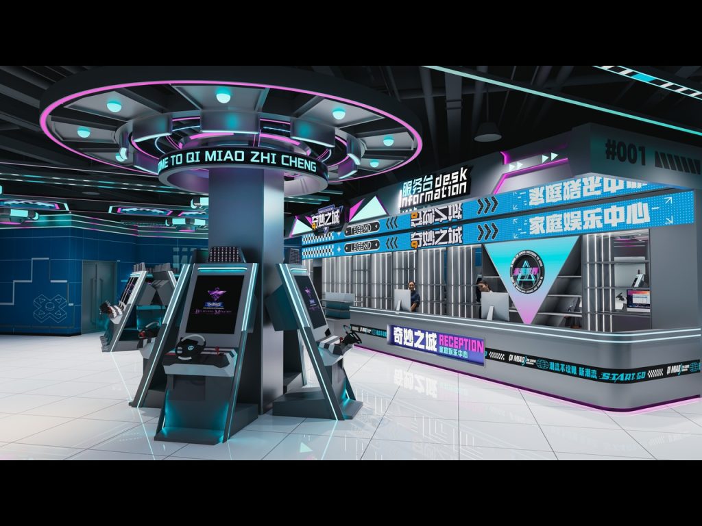 1400sqm Wonderful City Family Entertainment Center reception-desk-cyber - GO2AMUSE