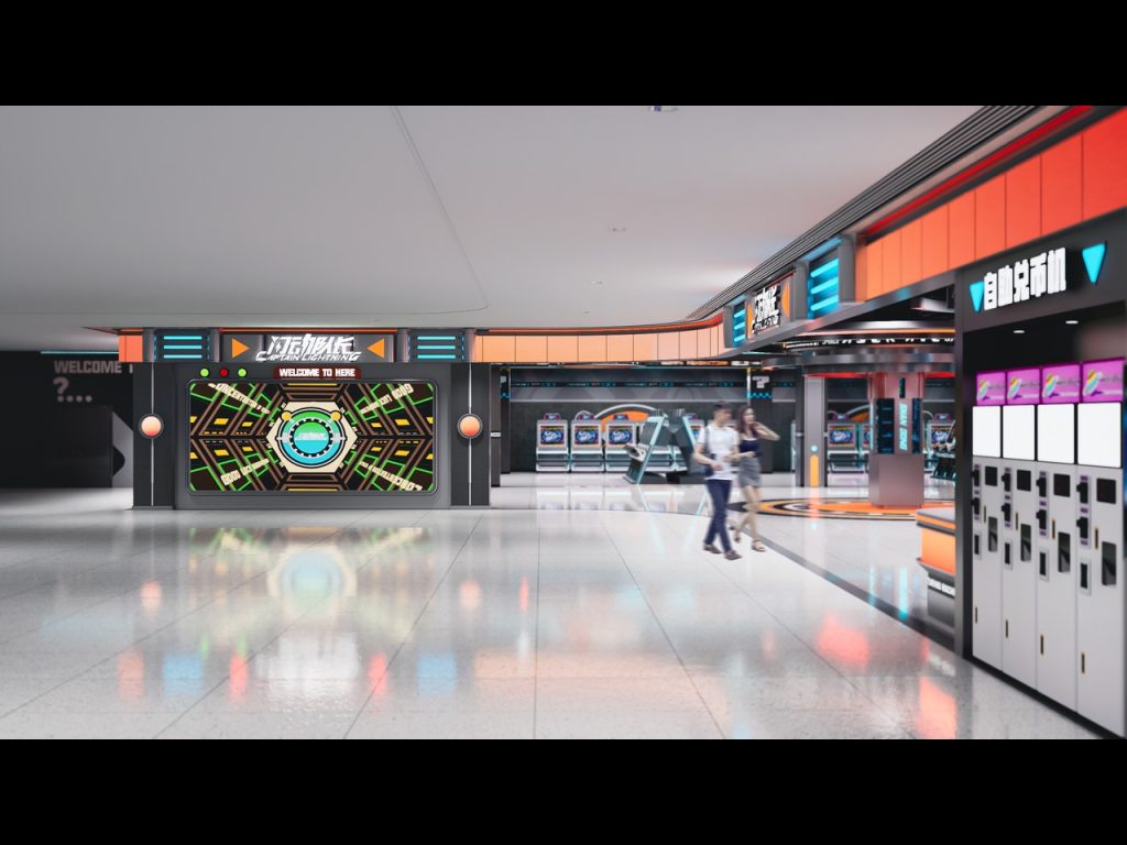 1800sqm Captain Lightning Family Entertainment Center entrance-lobby-lockers - GO2AMUSE