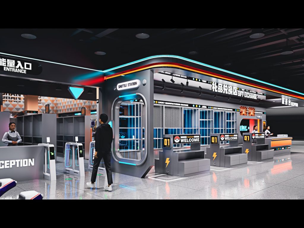 1800sqm Captain Lightning Family Entertainment Center shuttle-station-welcome - GO2AMUSE