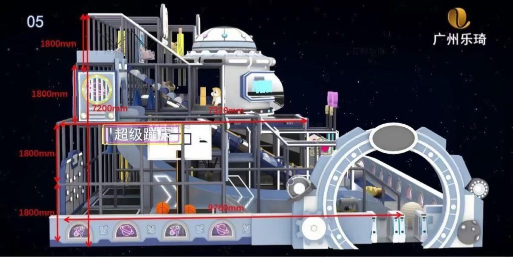 248㎡ Indoor Kids Playground - side view