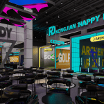 Comprehensive entertainment zone with archery, golf and seating areas - GO2AMUSE