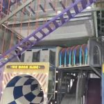 660sqm purple indoor playground slide combination with neon lights - GO2AMUSE
