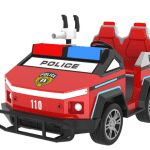 Kids Electric Fire Truck - side view