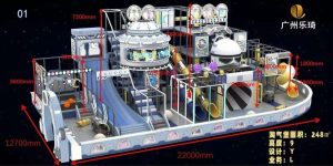 248㎡ Indoor Kids Playground - full setup overview