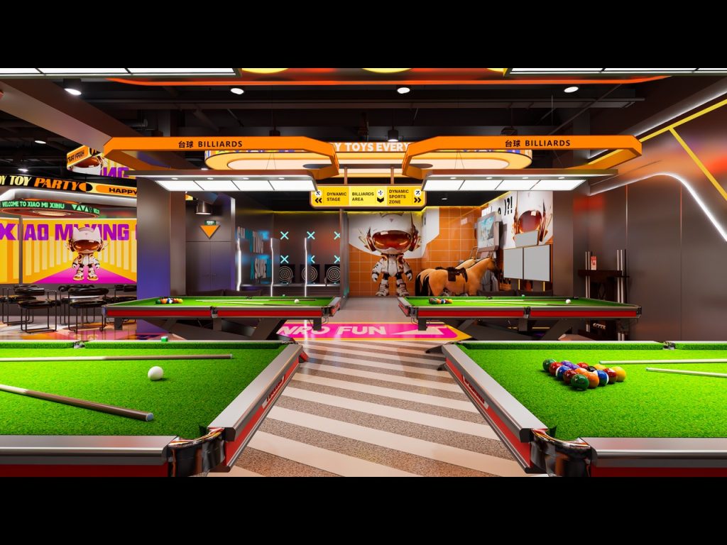 Billiards Pool Tables - Trendy Toy Park Store Design - GO2AMUSE