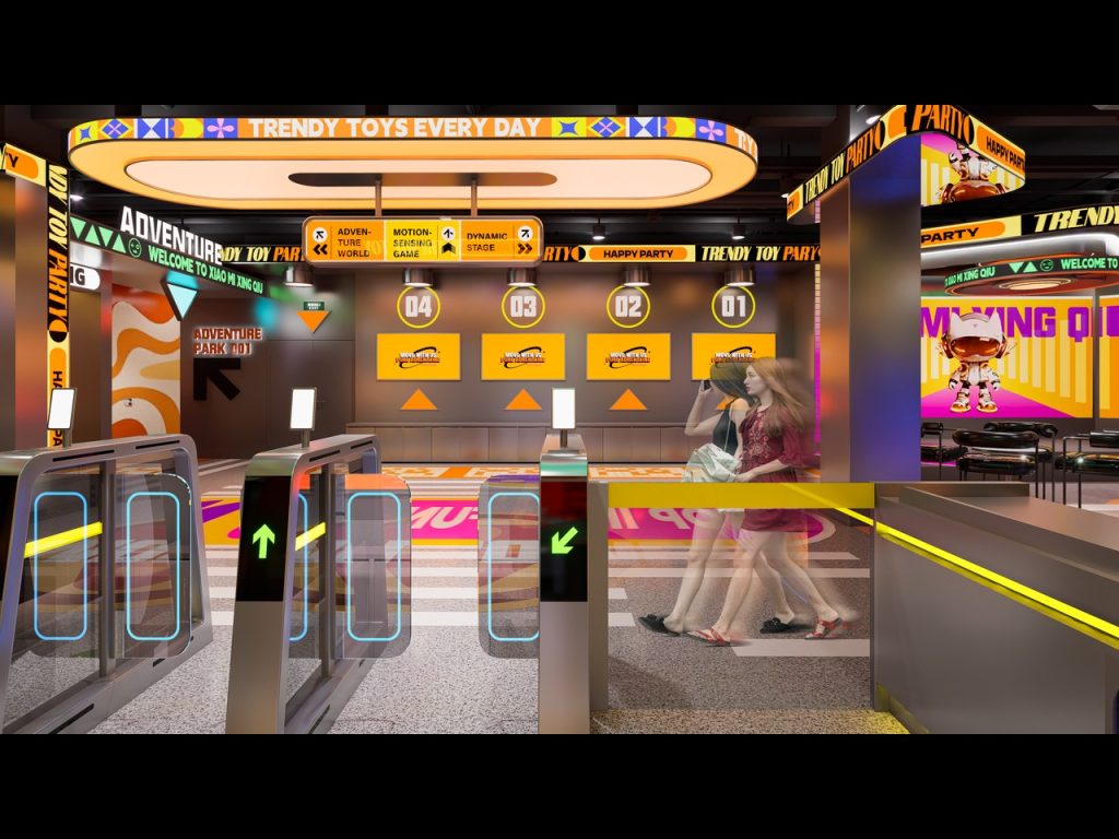 Entrance Gate Turnstile - Trendy Toy Park Store Design - GO2AMUSE