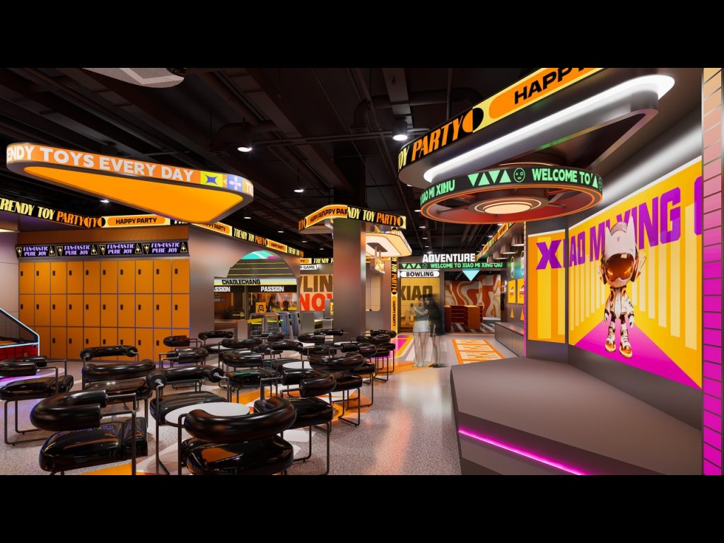 Locker Seating Overview - Trendy Toy Park Store Design - GO2AMUSE